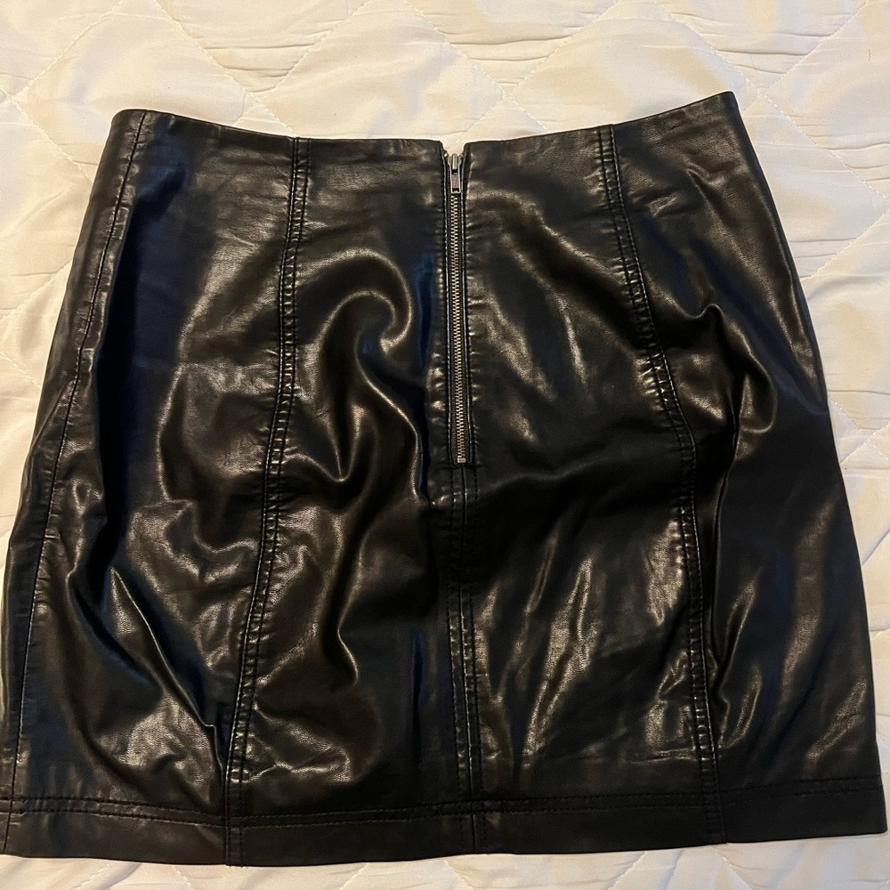 Leather Free People skirt